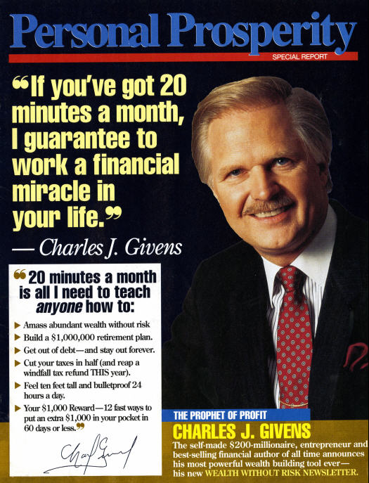 Gary Bencivenga - Charles Givens Magalog AD